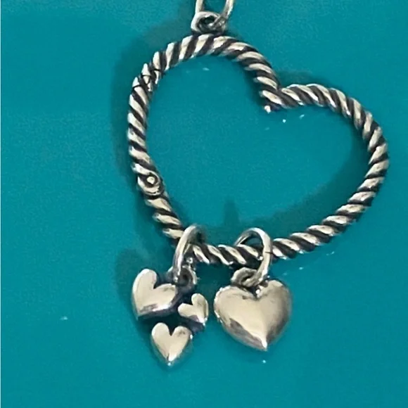 JAMES AVERY NEW Heart Charm SS Necklace 30” - Picture 8 of 10